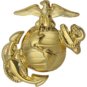 Marine Corps Dress Cap Device – Enlisted, 24k Gold