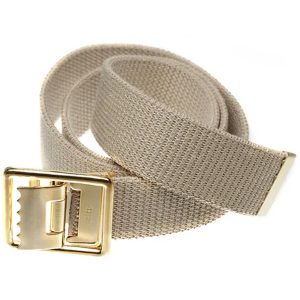 Marine Corps. Web Belt with Solid Brass Buckle and Tip