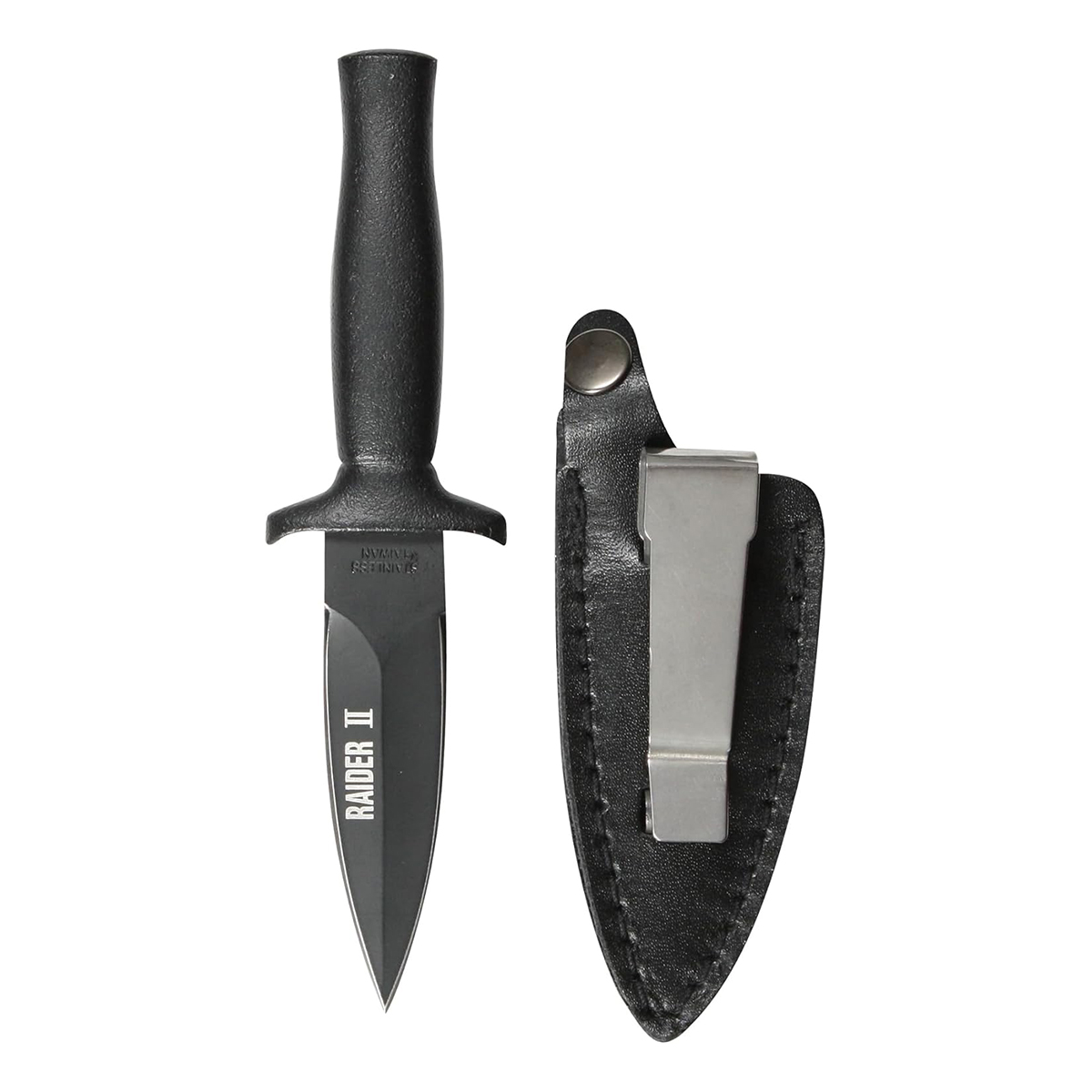Rothco Raider II Boot Knife, Black Matte,stainless steel
