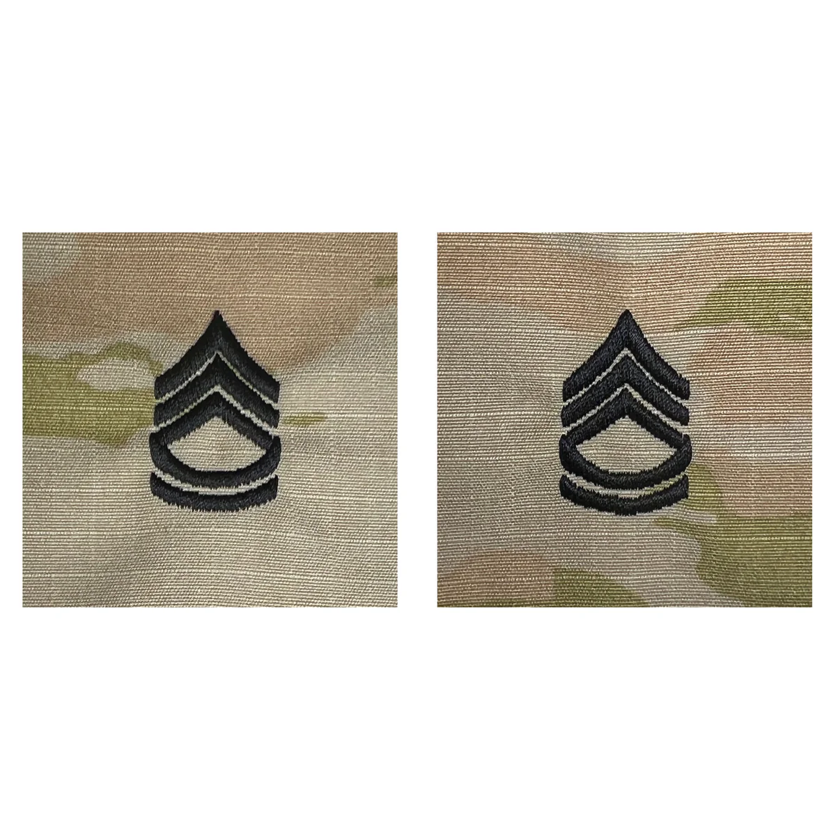 Army OCP Sew‑On Rank Insignia – Staff Sergeant (E‑6) & Sergeant First Class (E‑7)