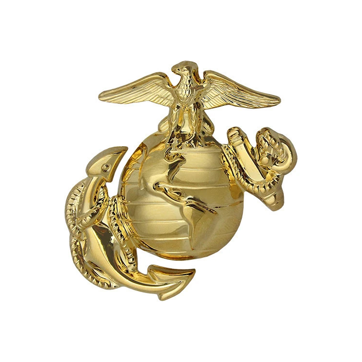 Marine Corps Dress Cap Device: Enlisted, 24k Gold
