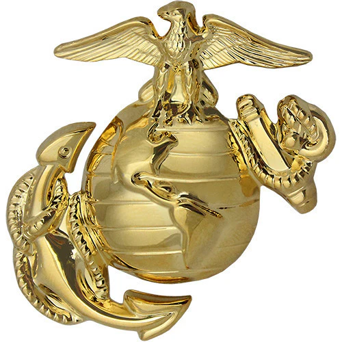 Marine Corps Dress Cap Device – Enlisted, 24k Gold