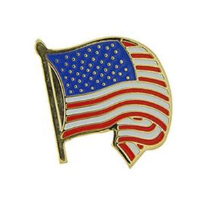 PIN – USA Flag, Wavy/Curled (1")