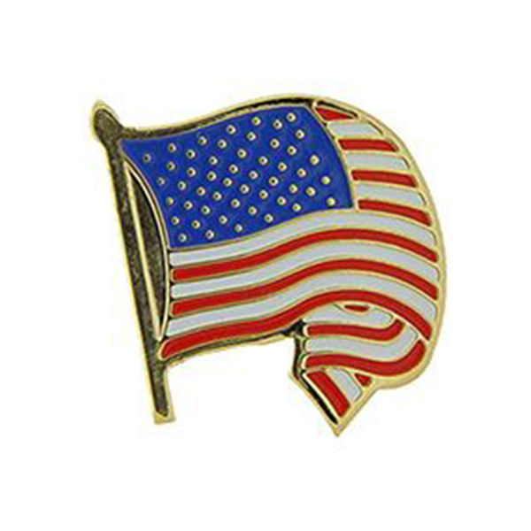 PIN – USA Flag, Wavy/Curled (1″)
