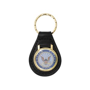U.S. Navy Key Fob – Official‑Style Emblem on Leather Fob